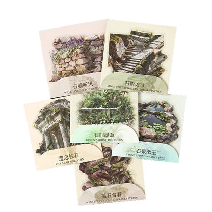 15 Pcs All Things Grow from Stone Series Forest Themed Scenery Stickers