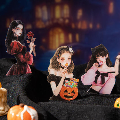 15 Pcs Luna Party Series Gothic-style Character Stickers for Scrapbooking