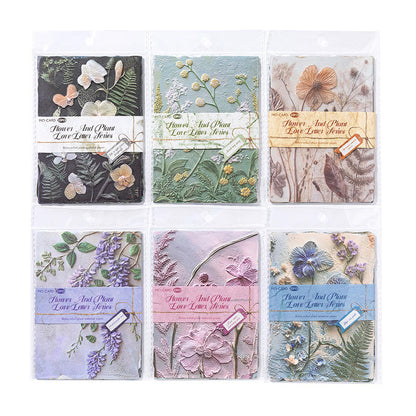 23 Pcs Flower and Grass Love Letter Series Vintage Relief Floral Material Paper