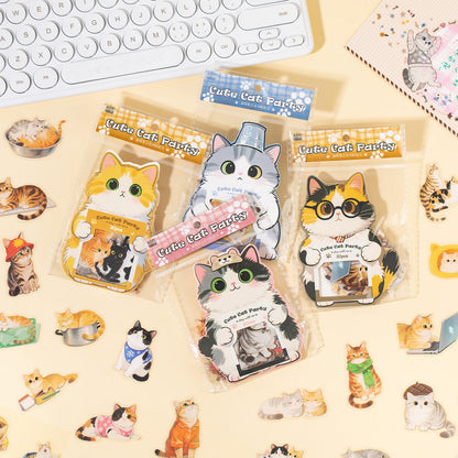 24 Pcs Cat Party Cute Pet Stickers