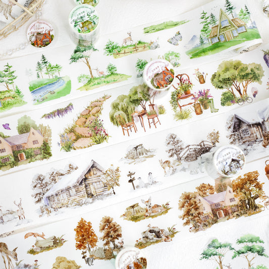 1 Roll Wind Journey Series Journey Landscape Washi Tape