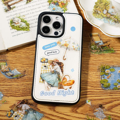 15 Pcs Life Observation Diary Series Vintage Plant Character pet sticker