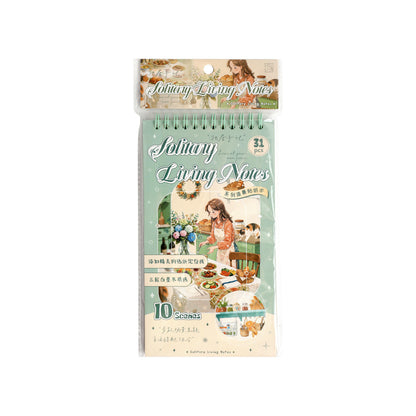 31 Pcs Notes From Living Alone Series Scene-Building 3D Sticker Book