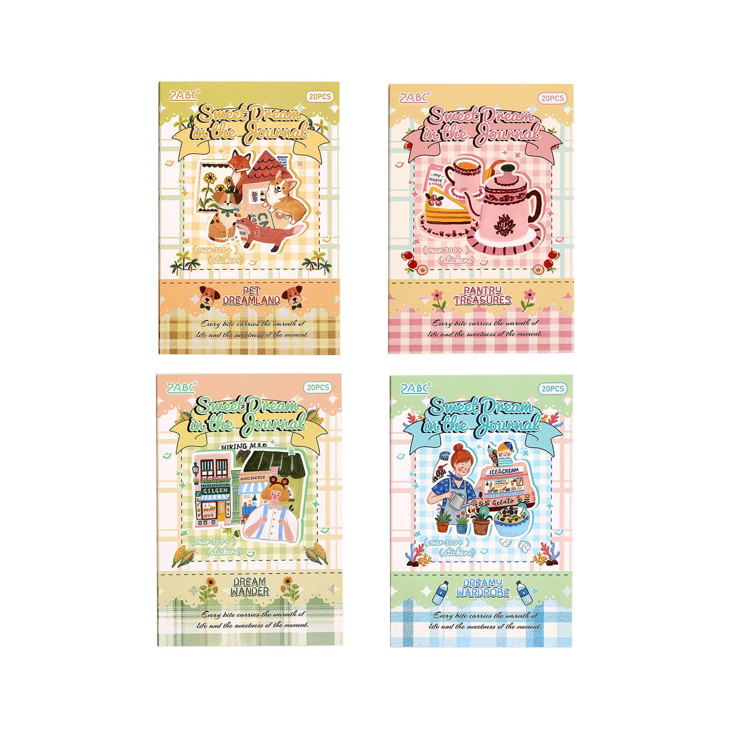 20 Sheets Sweet Dreams Notebook Series Cute Planner Sticker Books