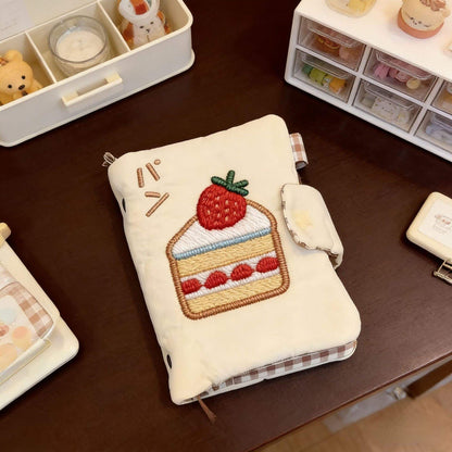 1 Pc M5 Strawberry Cake Cloth Notebook Super Cute Journal