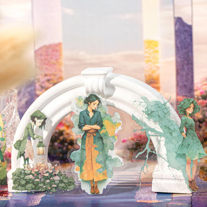 10 Pcs Island Wanderings Series Outdoor Character Fantasy Stickers