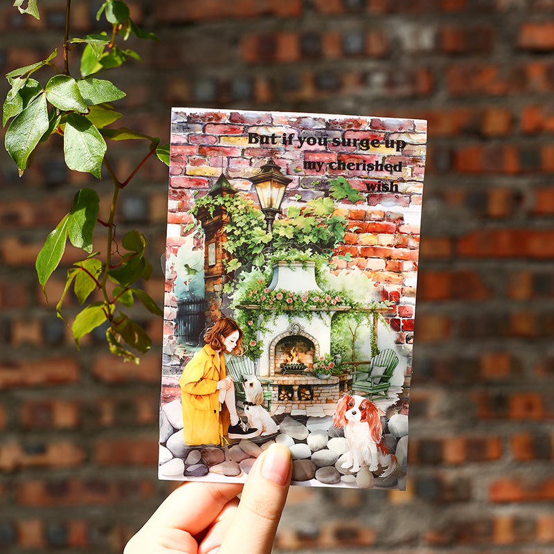 1 Roll One Fine Day Stone Wall Path Series Wall Tape for Journaling