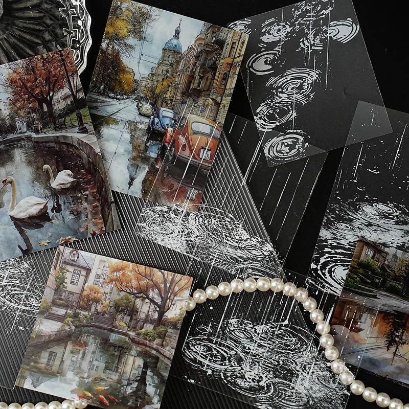 15 Pcs Momentary Glow Series Landscape Elements for Holiday Decoration Stickers