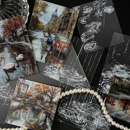 15 Pcs Momentary Glow Series Landscape Elements for Holiday Decoration Stickers