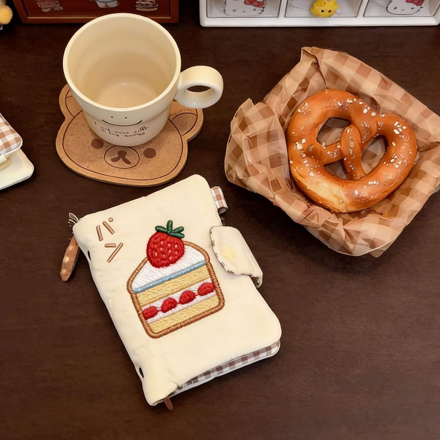 1 Pc M5 Strawberry Cake Cloth Notebook Super Cute Journal