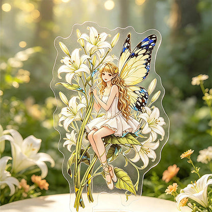 12 Pcs Flower Fairies Series Fairy Character Dreamy Stickers