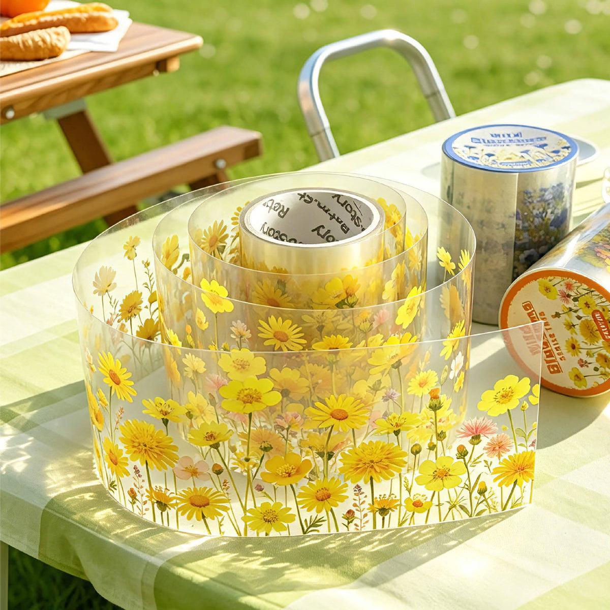 1 Roll Wild Blossom Series Floral Journaling Embellishments Tape