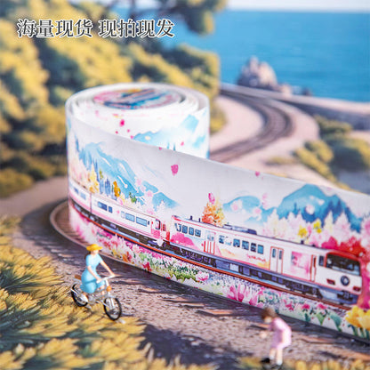 2M Roll Train on the Road Series Train Theme Washi Tape