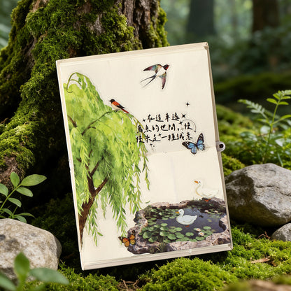15 Pcs All Things Grow from Stone Series Forest Themed Scenery Stickers