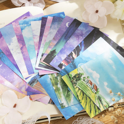 10 Sheets Picturesque Views Series Landscaping Washi Stickers