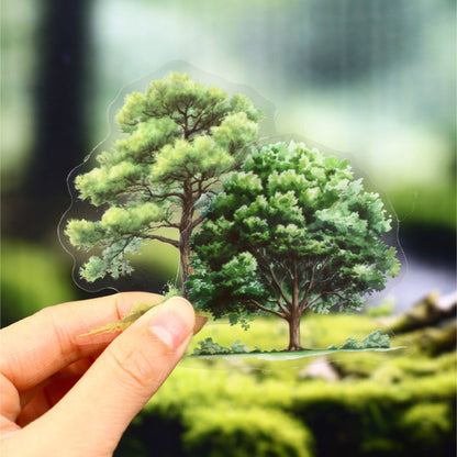 15 Pcs Branching Series Creative Tree Pattern Stickers for Journaling