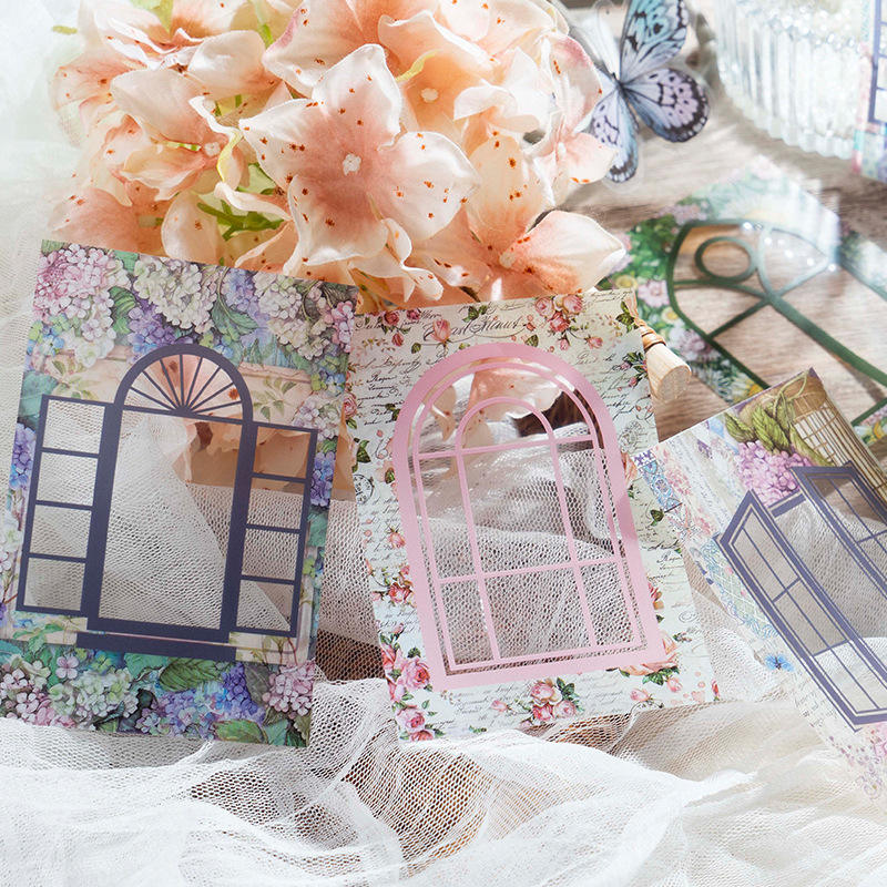 10 Pcs Windowsill Garden Series Window Frame Stickers