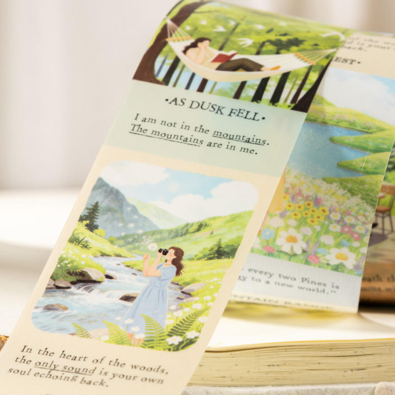 1 roll Leisurely Holiday Series Vacation themed scrapbooking Tape