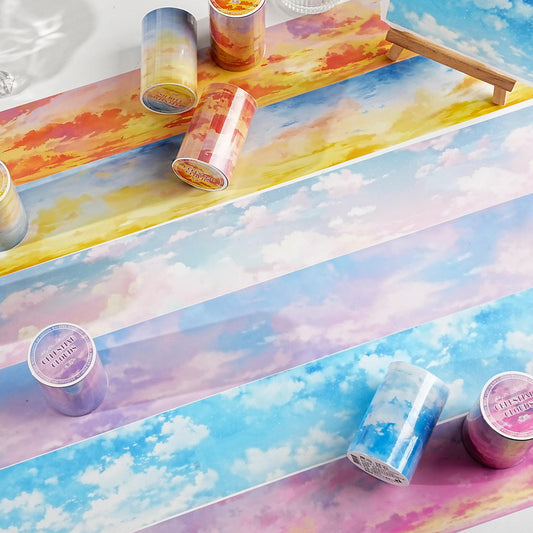 2M Roll Sky Cloudscape Series Sky-Themed Pet Tape