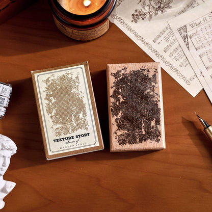 1 Pc Stamp Texture Tales Series Wooden Stamp for Journaling