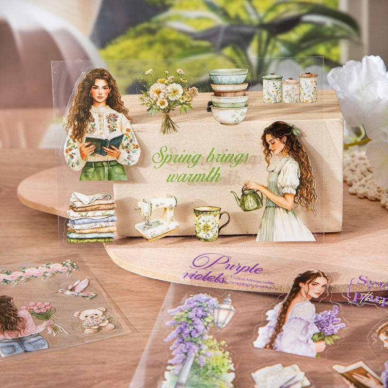 20 Spring Color Series Spring Garden Landscape Stickers book