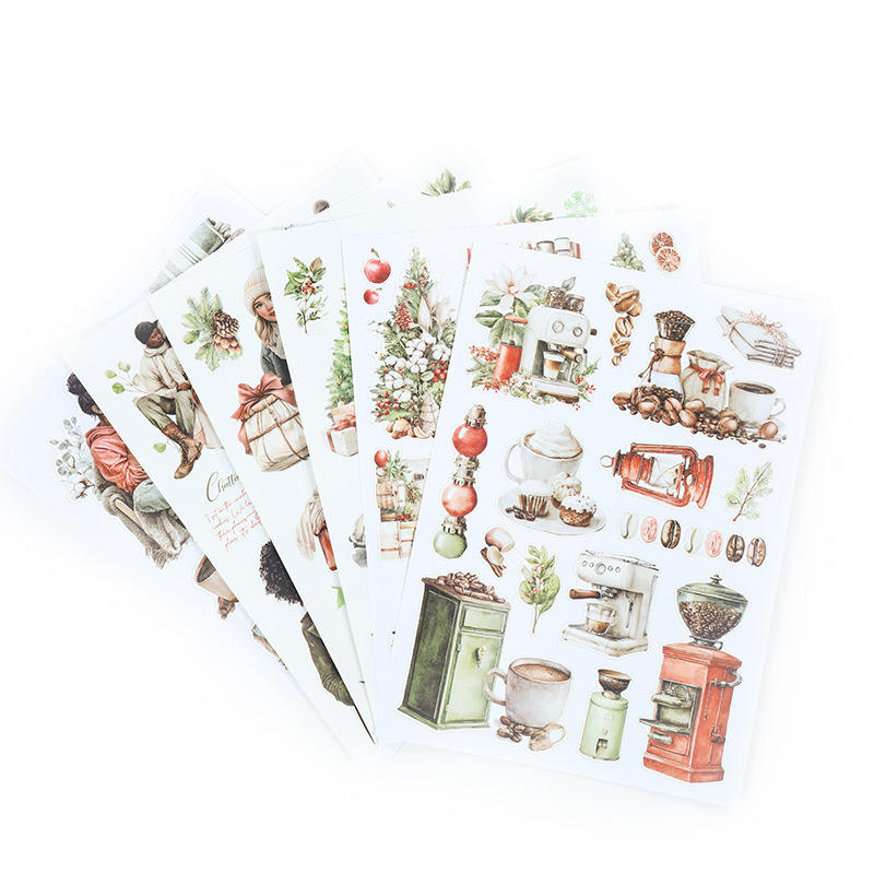 20 Sheets Retro European and American Character Die-Cut Sticker Book