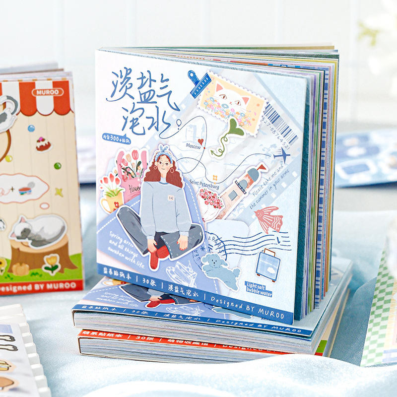 30 sheets Cute Animal and Character designed by Muroo Sticker Book
