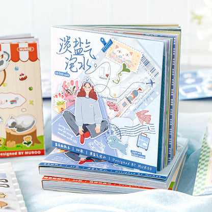 30 sheets Cute Animal and Character designed by Muroo Sticker Book