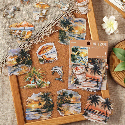15 Pcs Nature Journey Series Vintage Forest Pet Sticker Pack