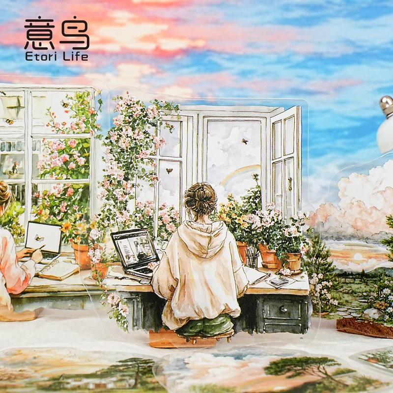 15 Pcs Weather Window Series Natural Landscape Scenery Sticker