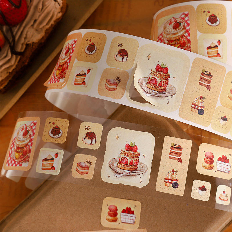 1 Roll Warm Tea Light Series Tea Themed Retro Tape