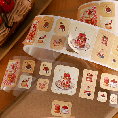 1 Roll Warm Tea Light Series Tea Themed Retro Tape