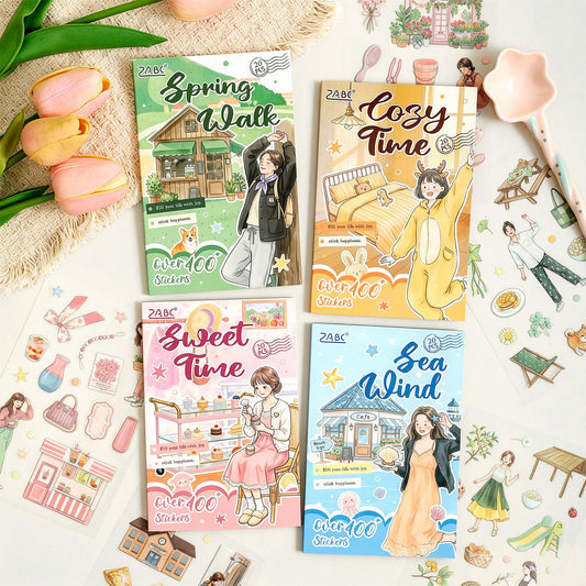 20 Sheets The Beauty of Life Series Creative Sticker Book for Journaling