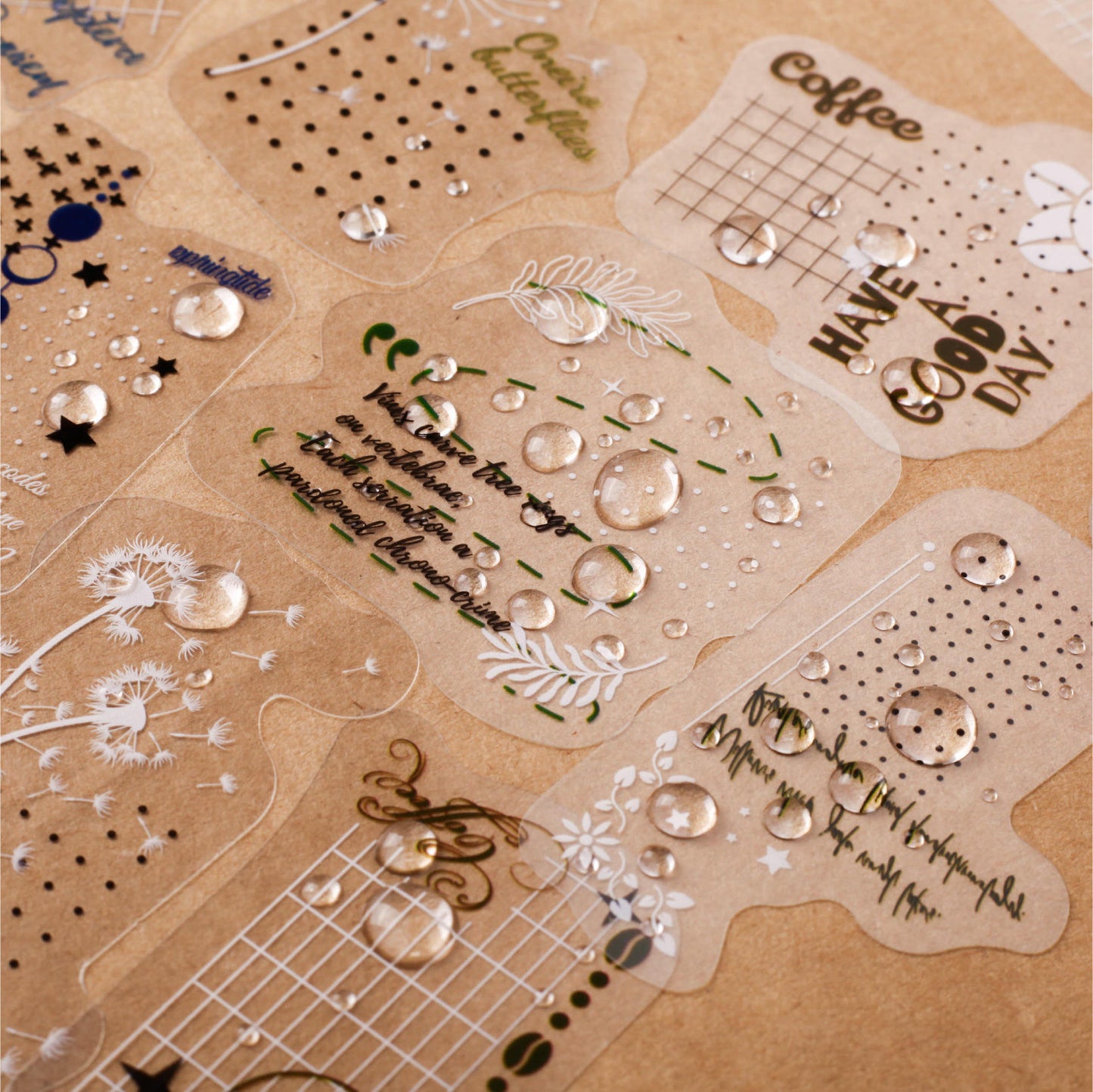 20 Pcs White Night Star Array Series Fresh DIY Decorative Stickers