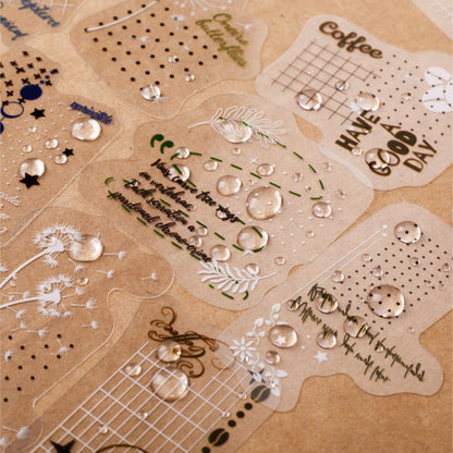 20 Pcs White Night Star Array Series Fresh DIY Decorative Stickers