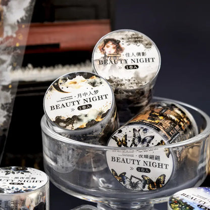 50mm*200cm Hot Stamping Under the Night Series Night theme Pet Tape