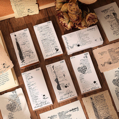 1 Pc Age Poetry Collection Beech Wooden Vintage English Stamp