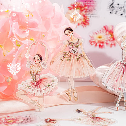 30 Pcs Ballet Monologue Series Ballet-themed Scrapbooking Stickers
