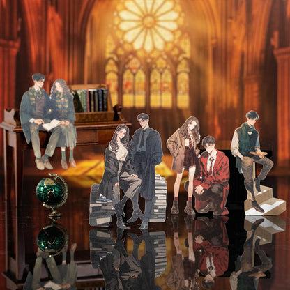 15 Pcs Enchant Academy Fashion Wizard Character Vintage Sticker