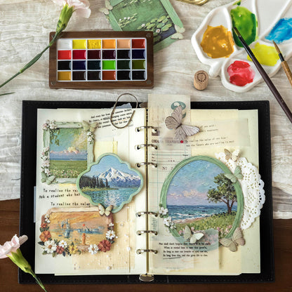 15 Pcs Monet Picture Frame Series Vintage style Creative Stickers