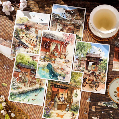 3 Sheets Pack Nine Crossroads Scenery Stickers 3D Stickers
