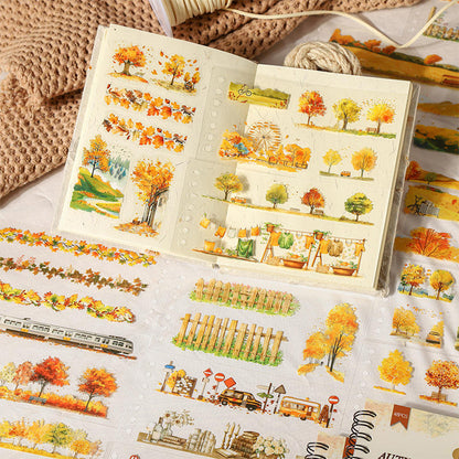 48 Sheets Autumn Picture Book Series Scenic Spiral bound Sticker Book