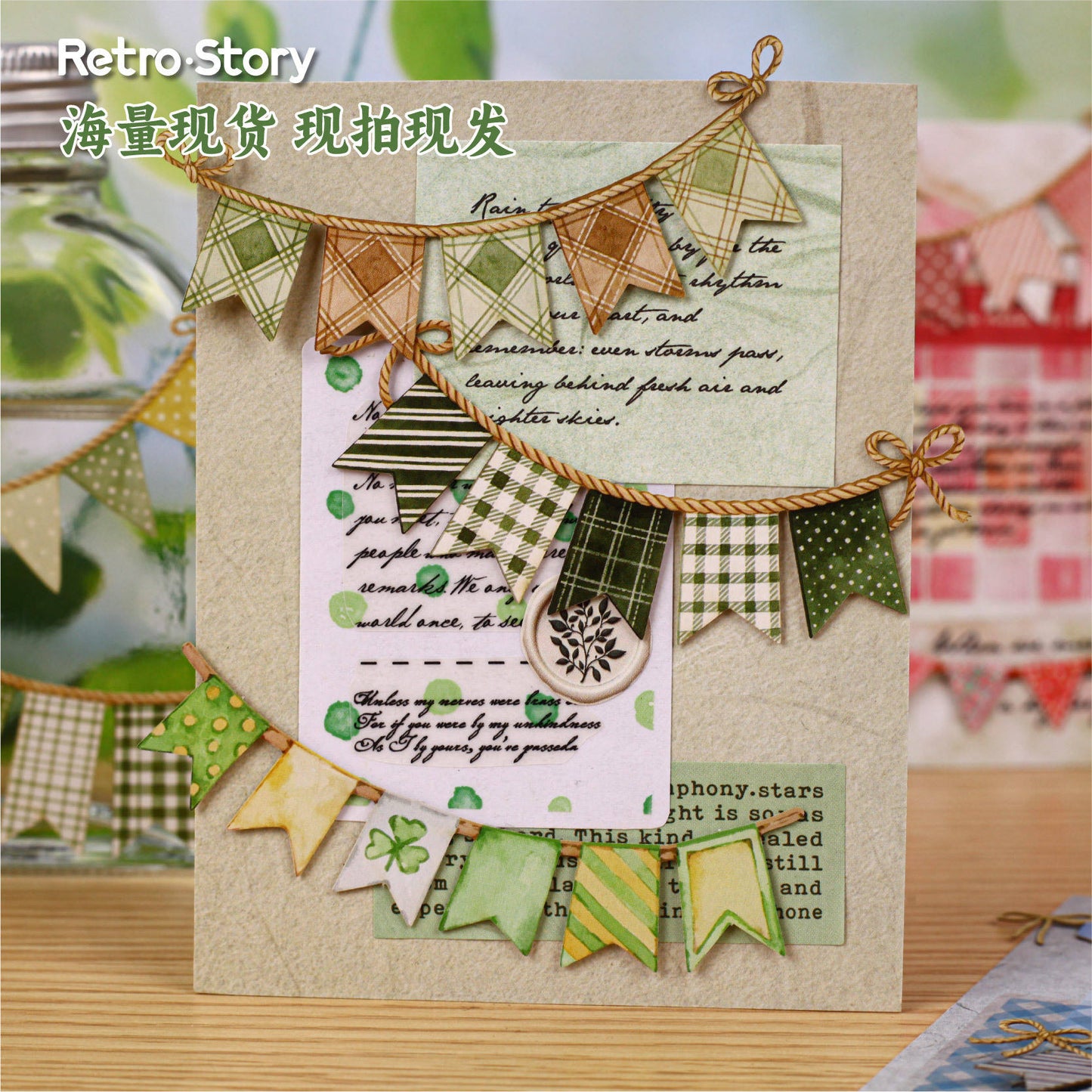 16 Pcs Colorful Flags Series Festive-themed Celebration Stickers