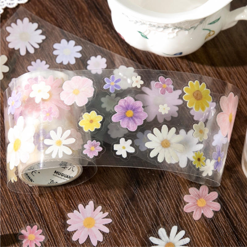 1 roll special oil die-cutting daisy small fresh floral Tape