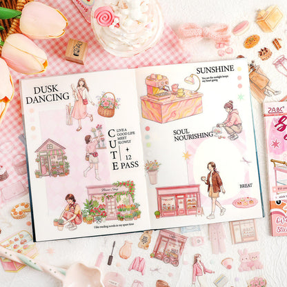 20 Sheets The Beauty of Life Series Creative Sticker Book for Journaling