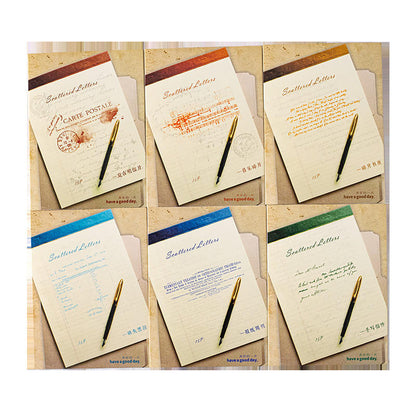 15pcs English Manuscript Mottled Letters Series Vintage Stickers