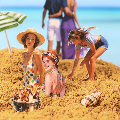 50 sheets Beach-themed Scenery DIY Journaling Decorative Sticker Book