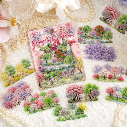 20 Pcs Four Seasons of The Forest Series Journaling Stickers