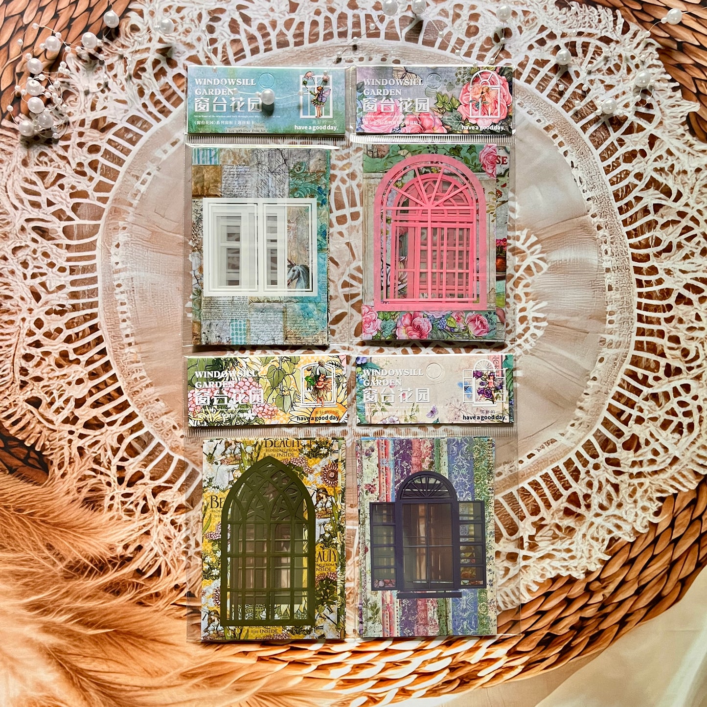 10 Pcs Windowsill Garden Series Window Frame Stickers