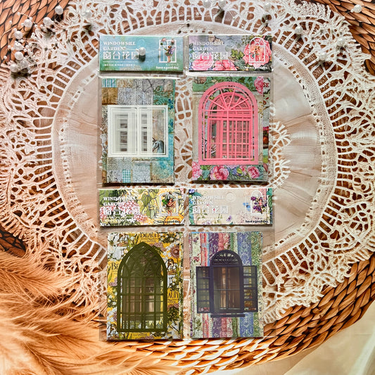 10 Pcs Windowsill Garden Series Window Frame Stickers